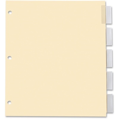 Index Dividers-Insertable, Letter, 5 Tab Clear