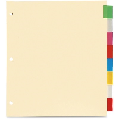 Index Dividers-Insertable, Letter, 8 Tab Assorted