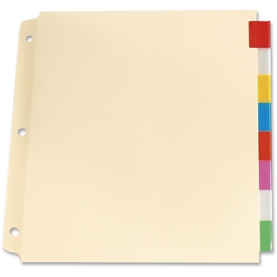 Index Dividers-Insertable, Extra Wide 8 Assorted Tabs