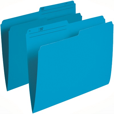File Folder-Letter 10.5 Point Reversible, Blue