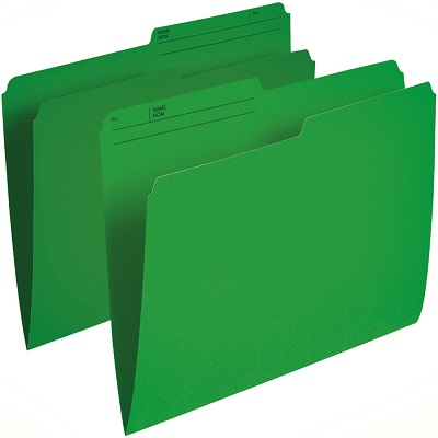 File Folder-Letter 10.5 Point Reversible, Green