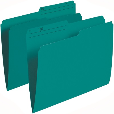 File Folder-Letter 10.5 Point Reversible, Teal