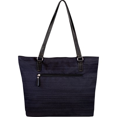 Business Tote-Roots Satchel, 2 Compartment, Black