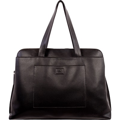 Business Tote-3-Compartment Satchel, Black