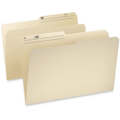 File Folder-Legal 9.5 Point Reversible Manila