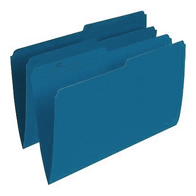 File Folder-Legal 10.5 Point Reversible, Blue