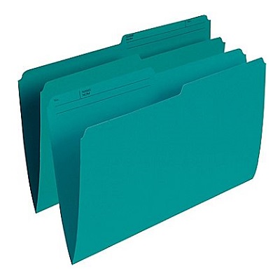 File Folder-Legal 10.5 Point Reversible, Teal