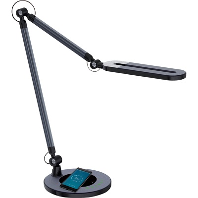 Lamp-Desk, Swing Arm Led, With Wireless Charging Black