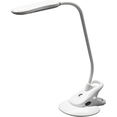 Lamp-Desk & Clip-On, 2-In-1, Led, White