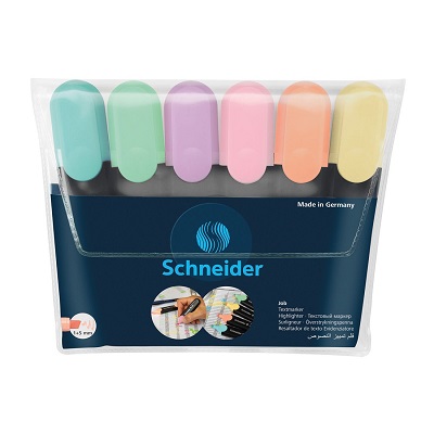 Highlighter-Schneider Job Pastel 6-Assorted