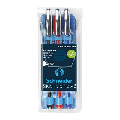 Pen-Stick, Schneider Memo Extra Broad, 3-Assorted