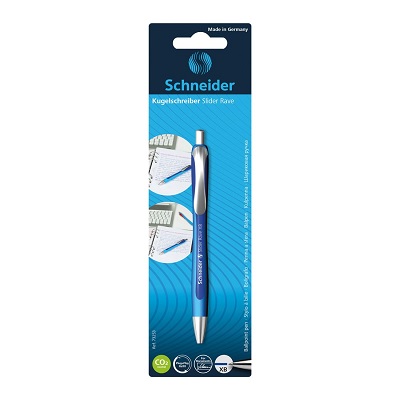 Pen-Retractable, Schneider Rave Ballpoint, Blue