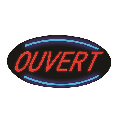 Sign-Led Oval, Open, French