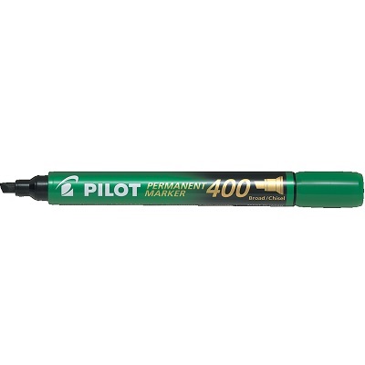 Marker-Permanent, Pilot 400, Chisel Tip, Green,12/pk
