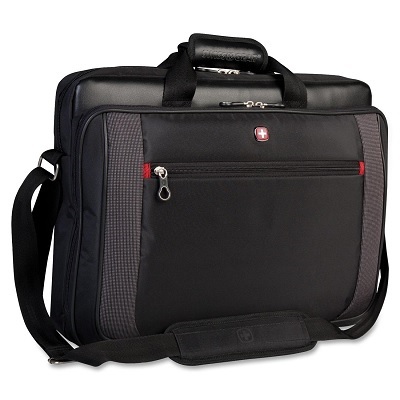 Laptop Case-Swissgear, Microfibre, 17.3" Laptop, Black