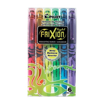 Highlighter-Frixion Light Erasable, 6-Colour Set