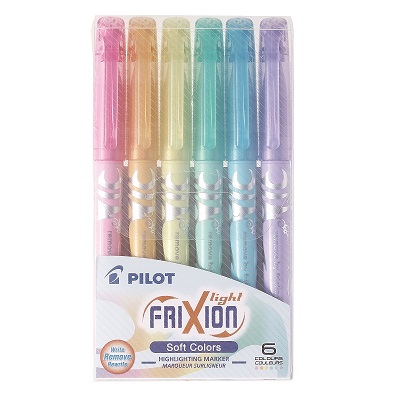 Highlighter-Frixion Light Erasable, 6-Pastel Colour Set