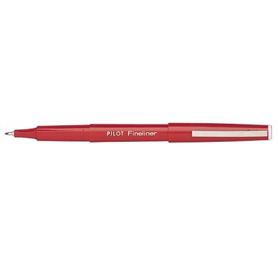 Marker-Fineliner Red,12/pk