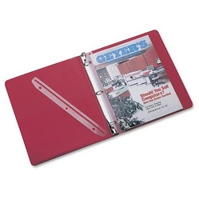 Holder-Magazine, Plastic 3-Ring, Transparent, 12/Card