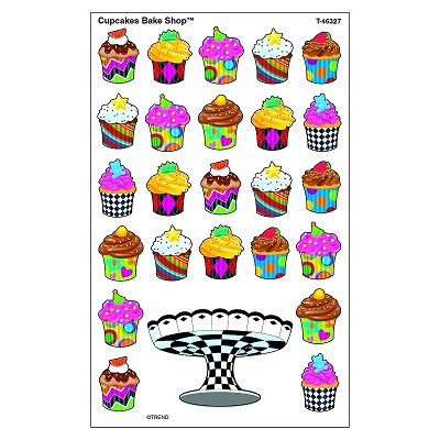 Stickers-Supershapes Large, Cupcakes The Bake Shop
