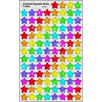 Stickers-Supershapes Sparkle, Colourful Stars