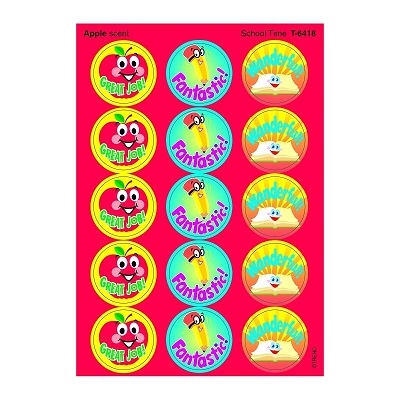 Stickers-Stinky Stickers, School Time (Apple Scent)