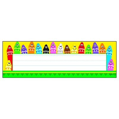 Name Plate-Desk Toppers, Colourful Crayons