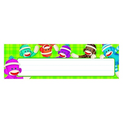 Name Plate-Desk Toppers, Sock Monkeys