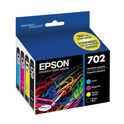 Inkjet Cartridge-Epson #702 Black/Colours Combo Pack