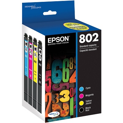 Inkjet Cartridge-Epson #802 Black/Colours Combo Pack