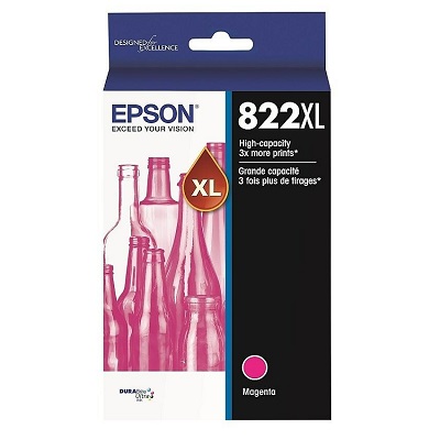 Inkjet Cartridge-Epson #822 High Yield, Magenta
