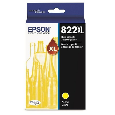 Inkjet Cartridge-Epson #822 High Yield, Yellow