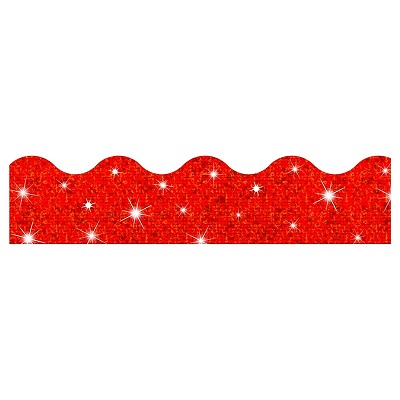 Border-Terrific Trim, Red Sparkle