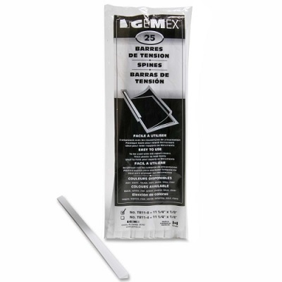 Report Cover Spines-11", 1/8" Capacity, White 25/Pack