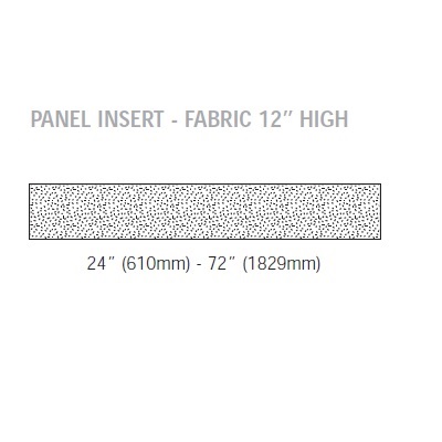 Panel Insert-Inter-Links 12" X 36", Fabric/ Brushed Aluminum