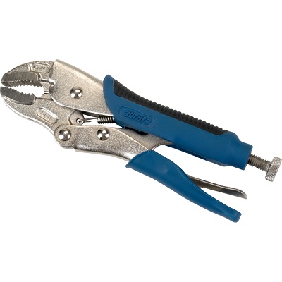 Pliers-Aurora, Locking With Wire Cutters, 7" Curved Jaw