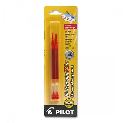 Pen Refill-Hi-Tecpoint Retractable, 0.5Mm Red 2/Card
