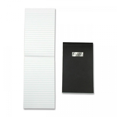 Memo Book-3.5X6" 200 Page Open End Black