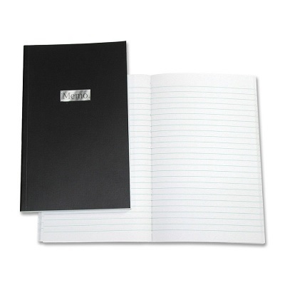Memo Book-6.75X4" 96 Page Open Side Black