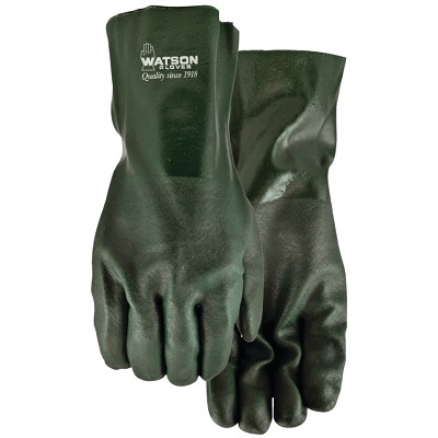 Gloves-Watson Green, Pvc Gauntlet 12"