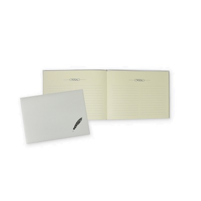 Guest Book-Quill 7X10 100 Page, White