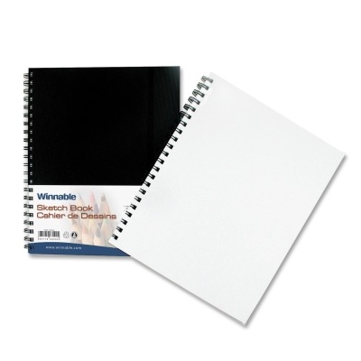 Sketch Book-Wirebound 12X9In. 60Sht. Black