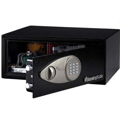 Safe-Electronic Lock 0.7 Cu.Ft. Black
