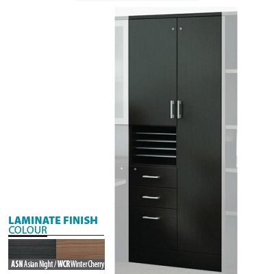 Storage Cabinet-Zira 72", Left, Asian Night