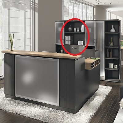 File Module-Zira 3 Files With Open Shelves, Asian Night