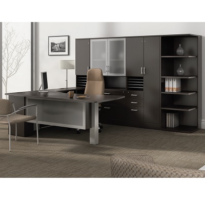 Desk Package-Zira Executive Suite, Dark Espresso