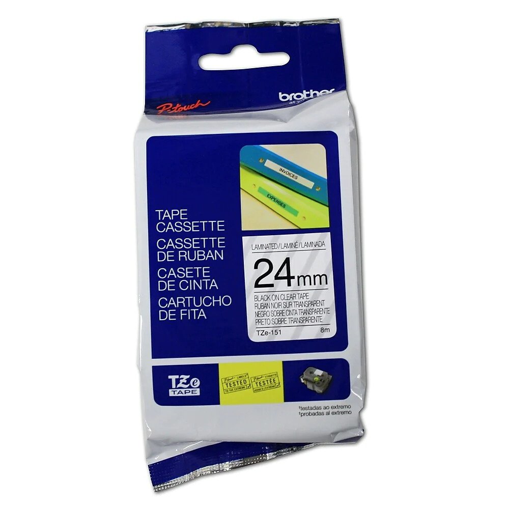 Brother TZE-151 24mm Tape Black on Clear